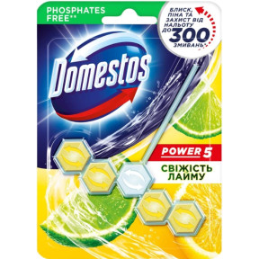 Блок для очистки унитаза Domestos Power 5 Свежесть лайма, 55 г